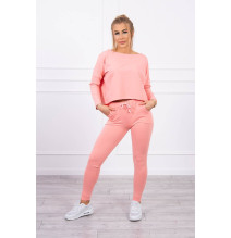 Női szett túlméretes blúzzal MI9091 sárgabarack