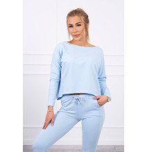 Női szett túlméretes blúzzal MI9091 égszínkék