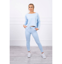 Női szett túlméretes blúzzal MI9091 égszínkék