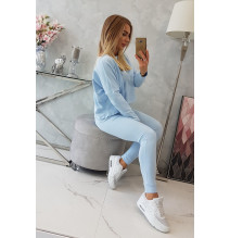 Női szett túlméretes blúzzal MI9091 égszínkék