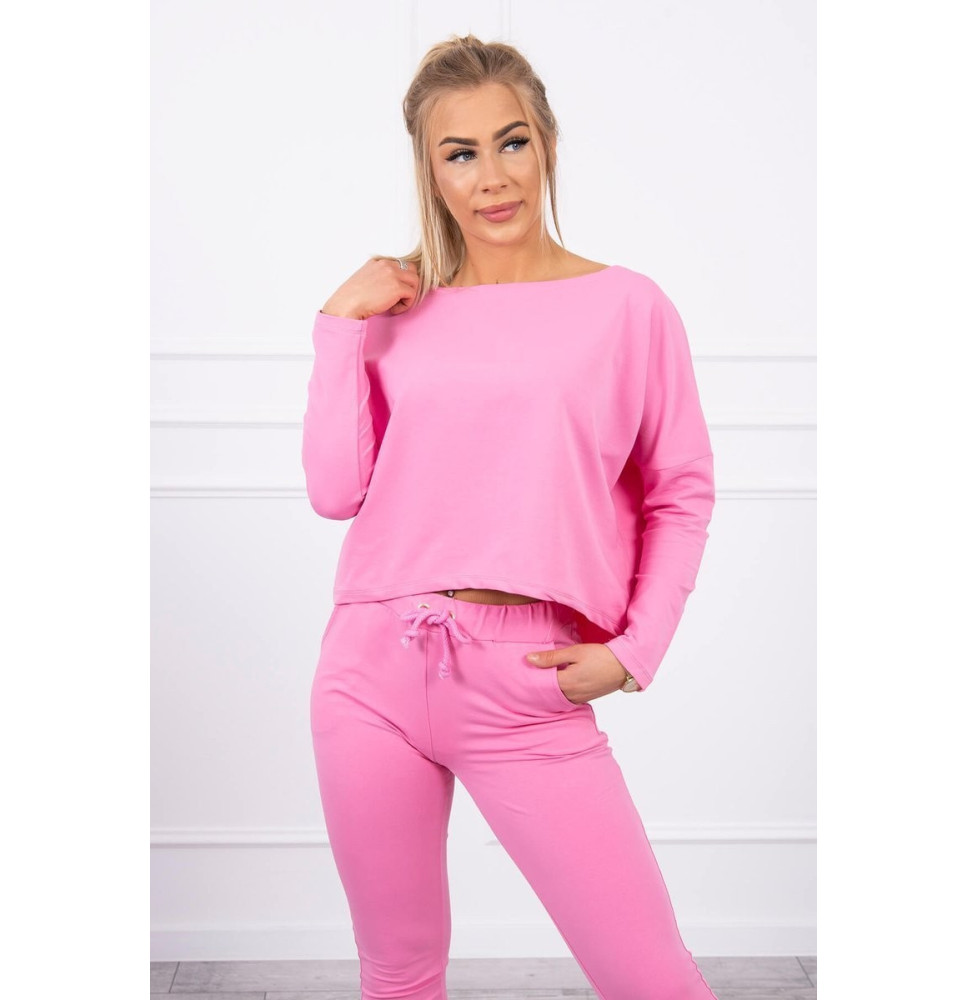 Női szett túlméretes blúzzal MI9091 világos rózsaszín