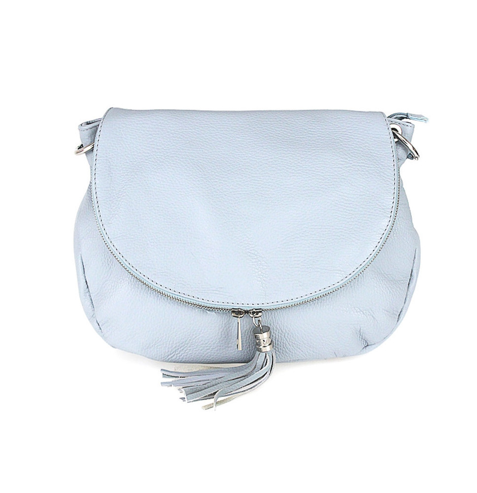 Bőr válltáska 411 ég kék Készült Olaszországban