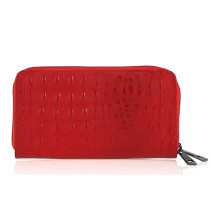 Bőr pénztárca lépés 822 stílusú piros