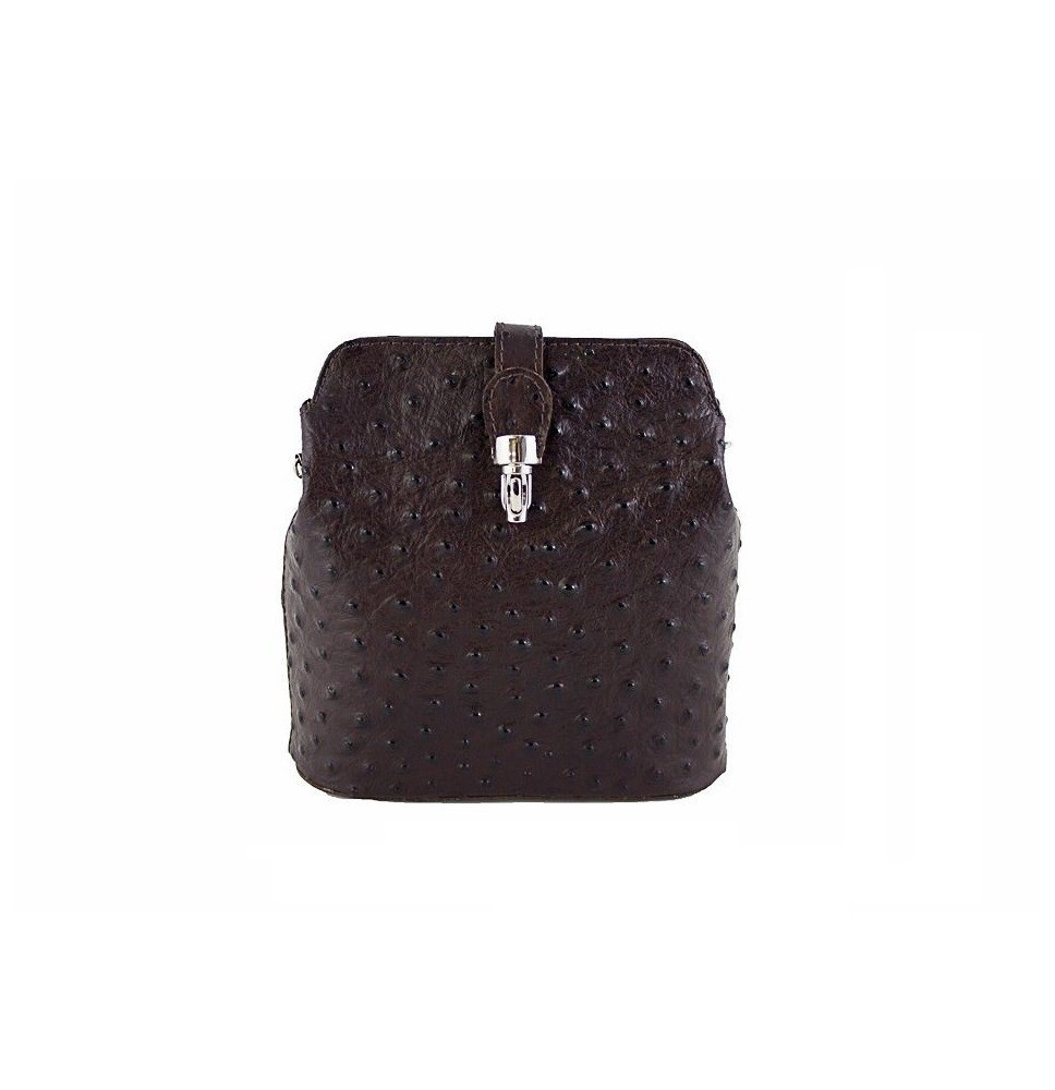 Bőr válltáska 603C sötétbarna