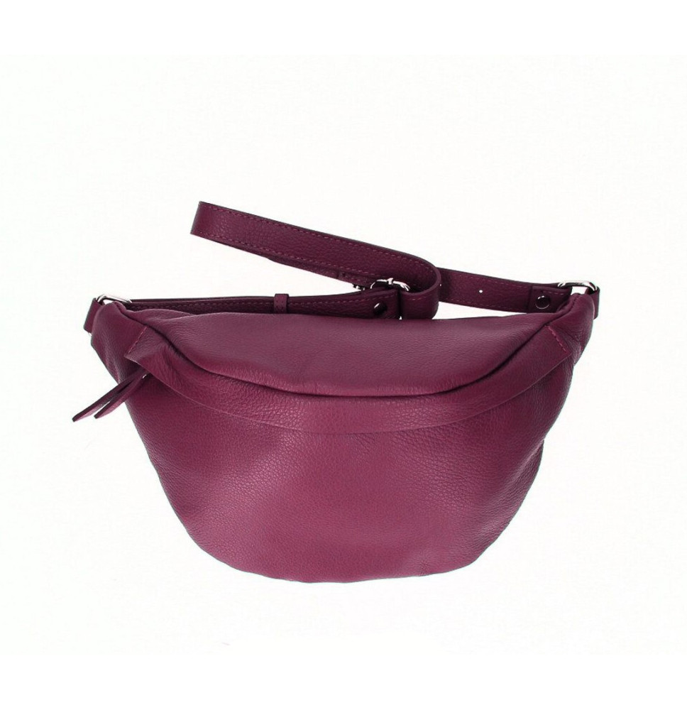 Bőr deréktáska 536 bor Made in Italy