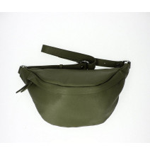 Bőr deréktáska 536 katonai zöld Made in Italy