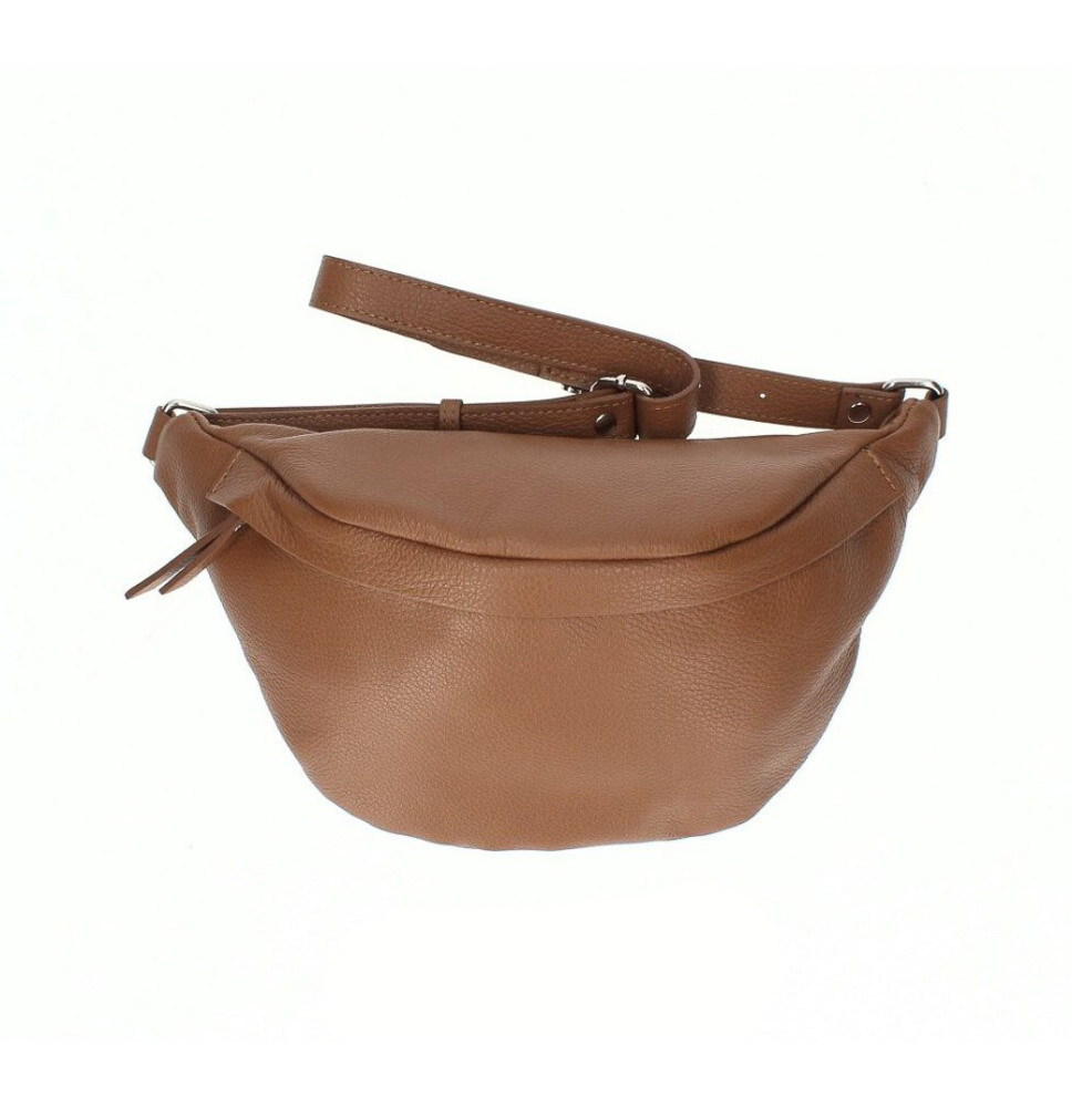 Bőr deréktáska 536 konyak Made in Italy