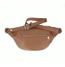 Bőr deréktáska 536 konyak Made in Italy