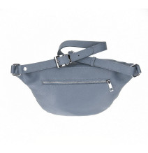 Bőr deréktáska 536 azúrkék Made in Italy