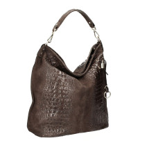 Bőr krokodil kézitáska 1311 sötétbarna