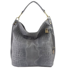 Bőr krokodil kézitáska 1311 sötét szürke