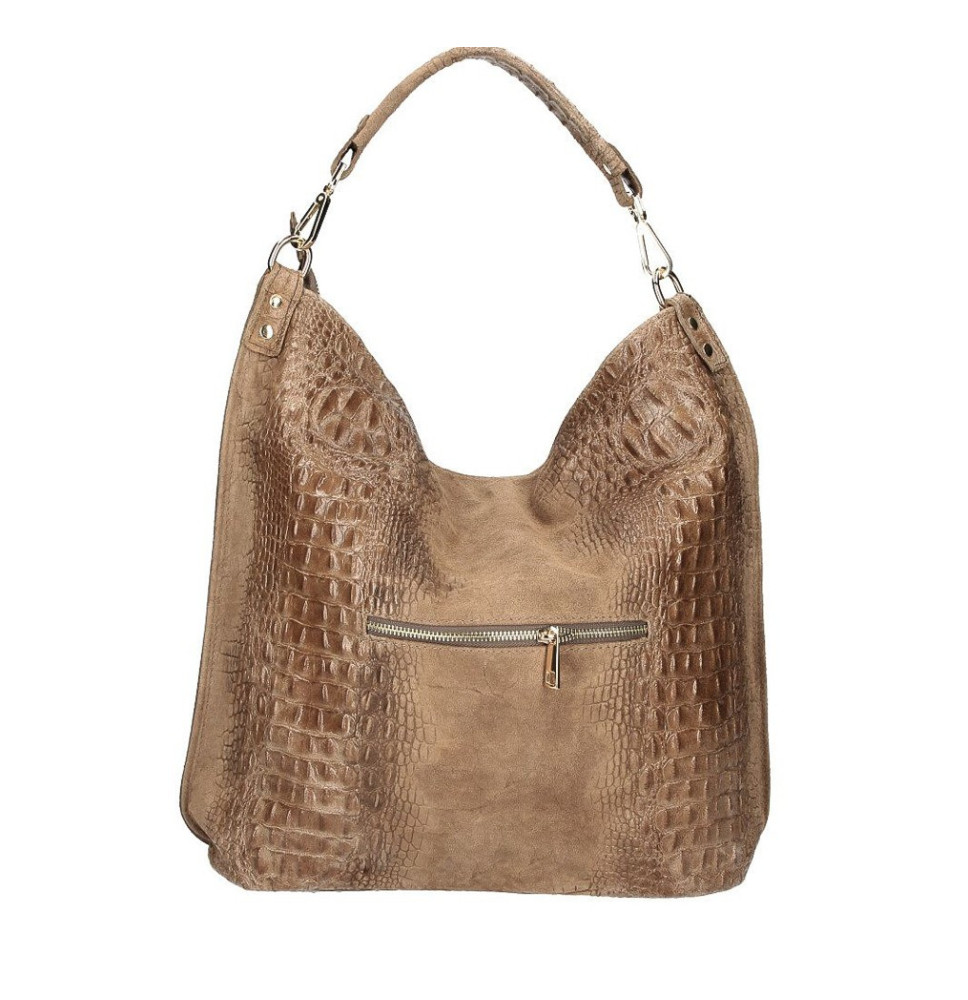 Bőr krokodil kézitáska 1311 sötét szürke-barna