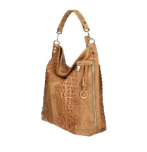 Bőr krokodil 1311 konyakos kézitáska