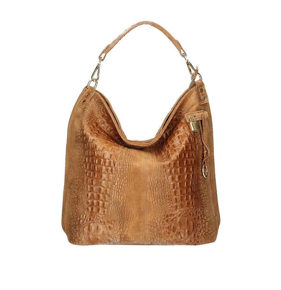 Bőr krokodil 1311 konyakos kézitáska