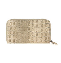 Bőr cipzáras pénztárca stílusú 820 szürke-barna