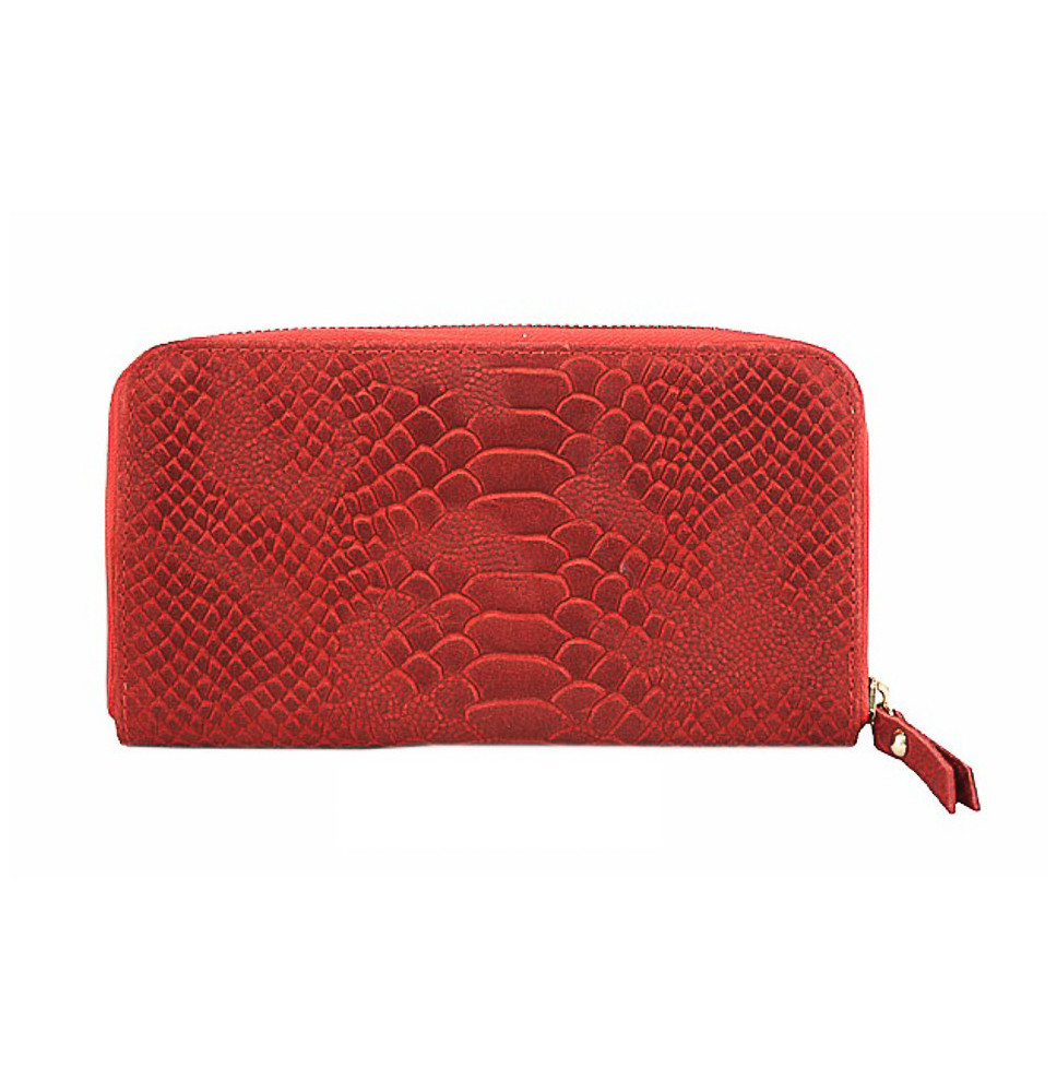 Bőr pénztárca 595 piros Készült Olaszországban