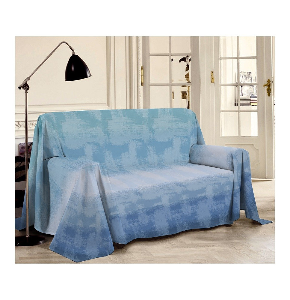 Pamut pléd Piquet Szivárványkék