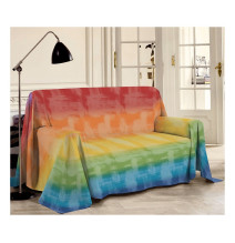 Pamut pléd Piquet Tarka szivárvány