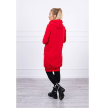 Női szigetelt, kapucnis pulóver MI9302 piros