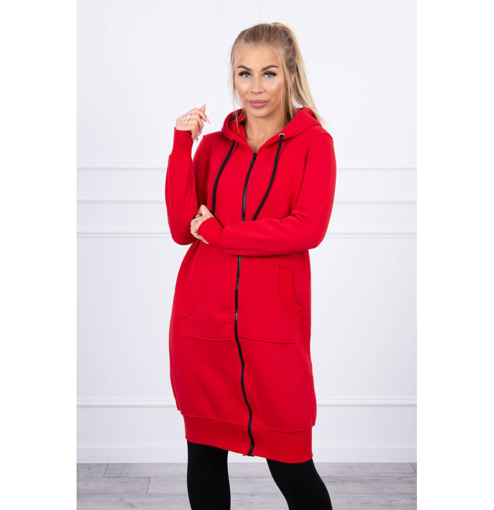 Női szigetelt, kapucnis pulóver MI9302 piros