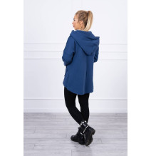 Hőszigetelt pulóver, hosszabb háttal MI68652 jeans