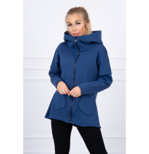 Hőszigetelt pulóver, hosszabb háttal MI68652 jeans