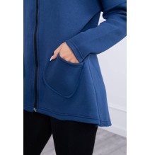 Hőszigetelt pulóver, hosszabb háttal MI68652 jeans