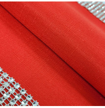 Alátét cirkóniával 45x30 cm piros