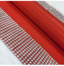 Alátét cirkóniával 45x30 cm piros