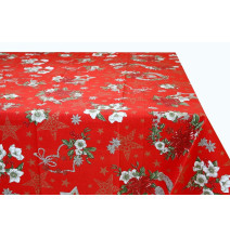 Anyag Pamut Karácsonyi piros, m. 140 cm