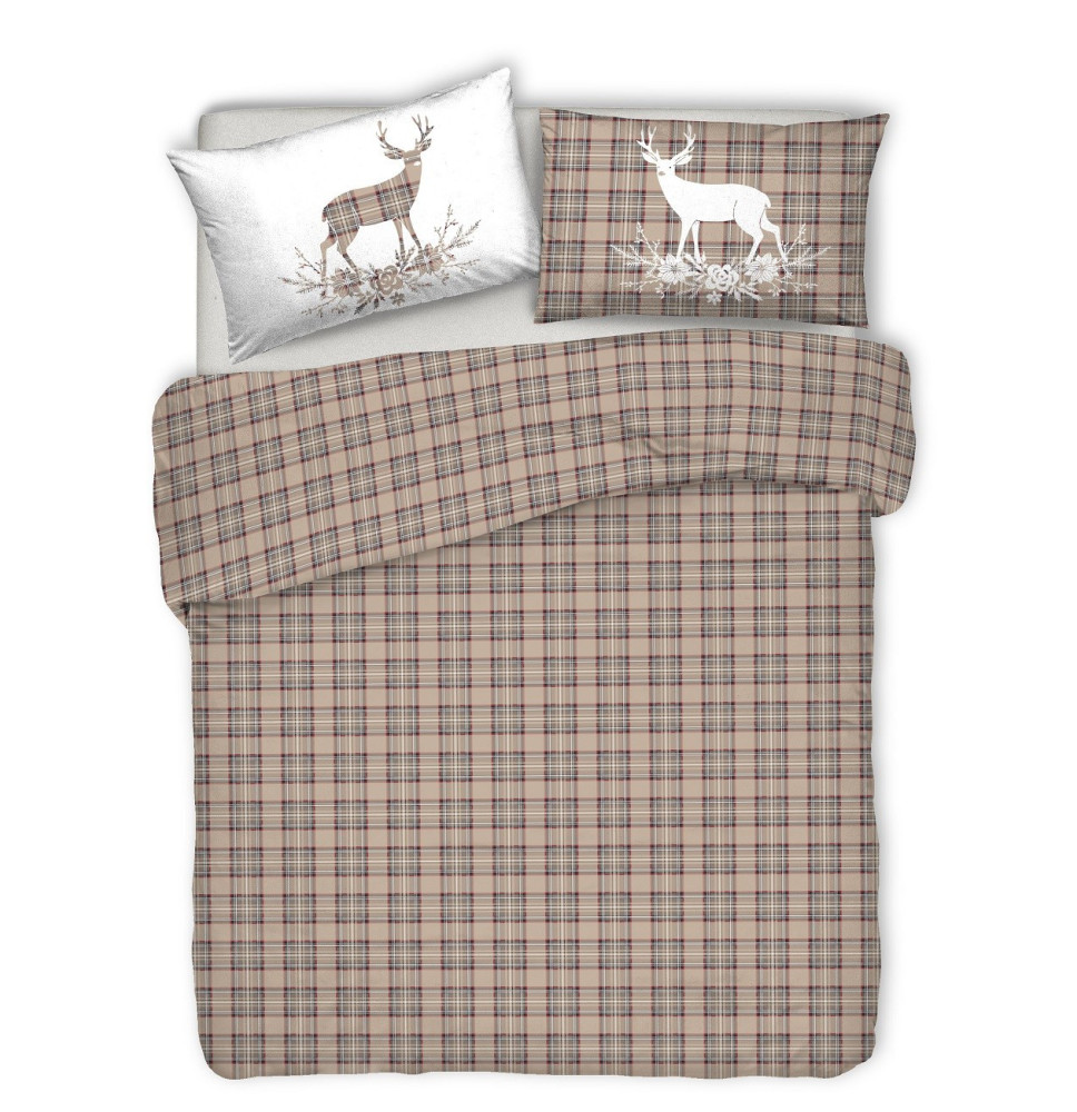 Pamut ágynemű ágynemű Szarvas bézs Made In Italy