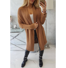 Női pulóver denevér típusú ujjakkal MI2019-13 camel