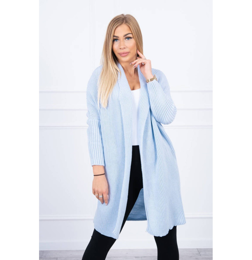 Női pulóver denevér típusú ujjakkal MI2019-13 világoskék