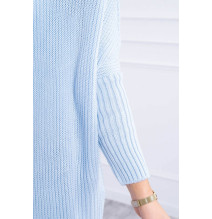 Női pulóver denevér típusú ujjakkal MI2019-13 világoskék