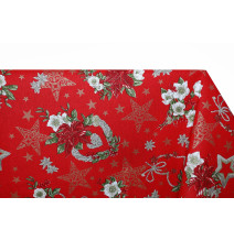 Anyag Pamut Karácsonyi piros, m. 140 cm