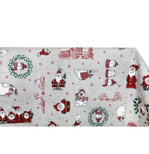 Anyag PamutWeihnachtsmann bézs, m. 140 cm