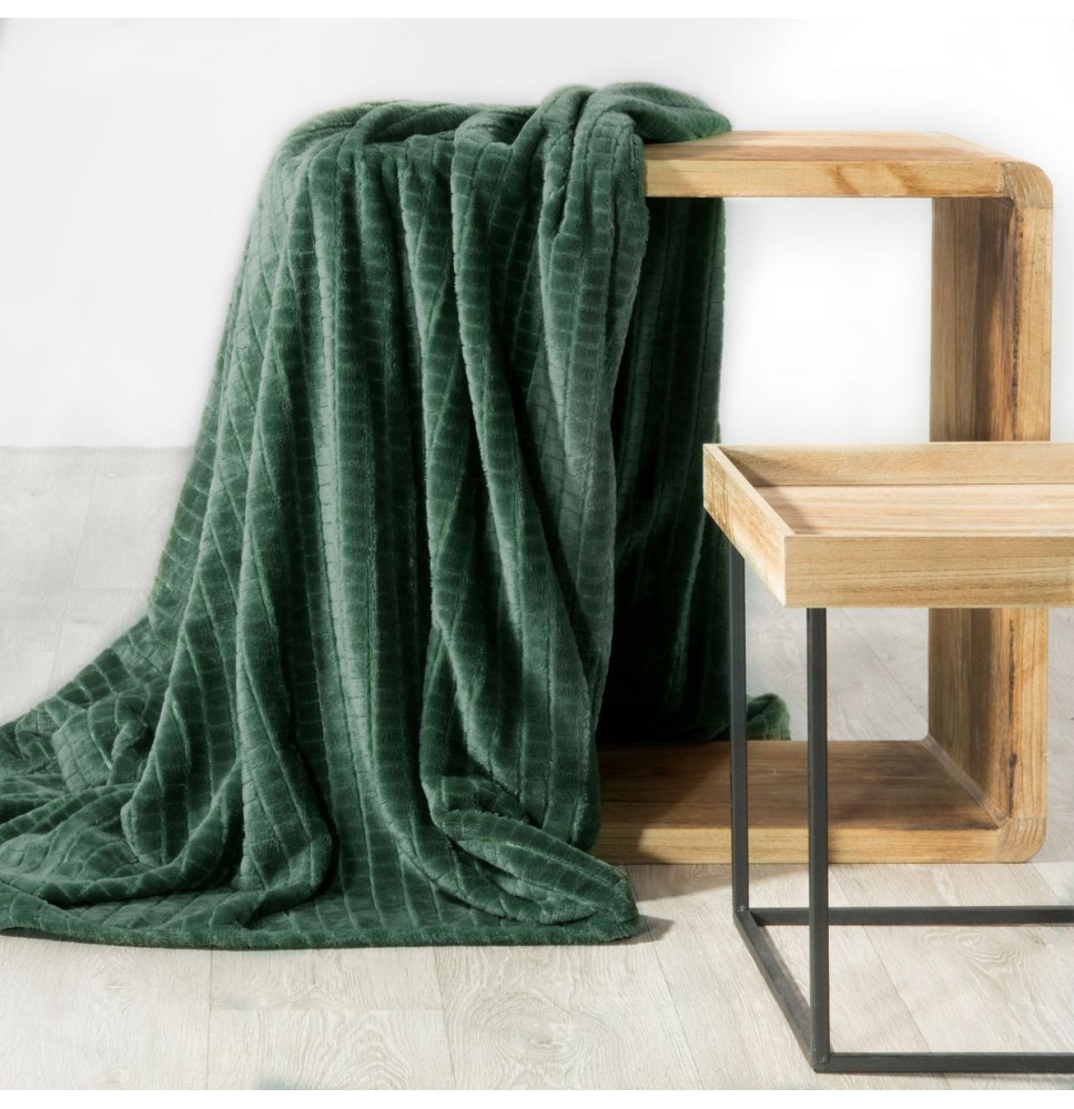 Mikroszálas takaró 3D effektussal Cindy2 sötét zöld