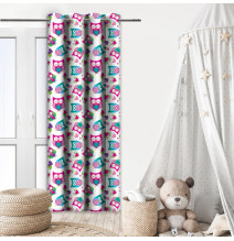 Függöny a gyűrűk 140x250 cm sokszínű