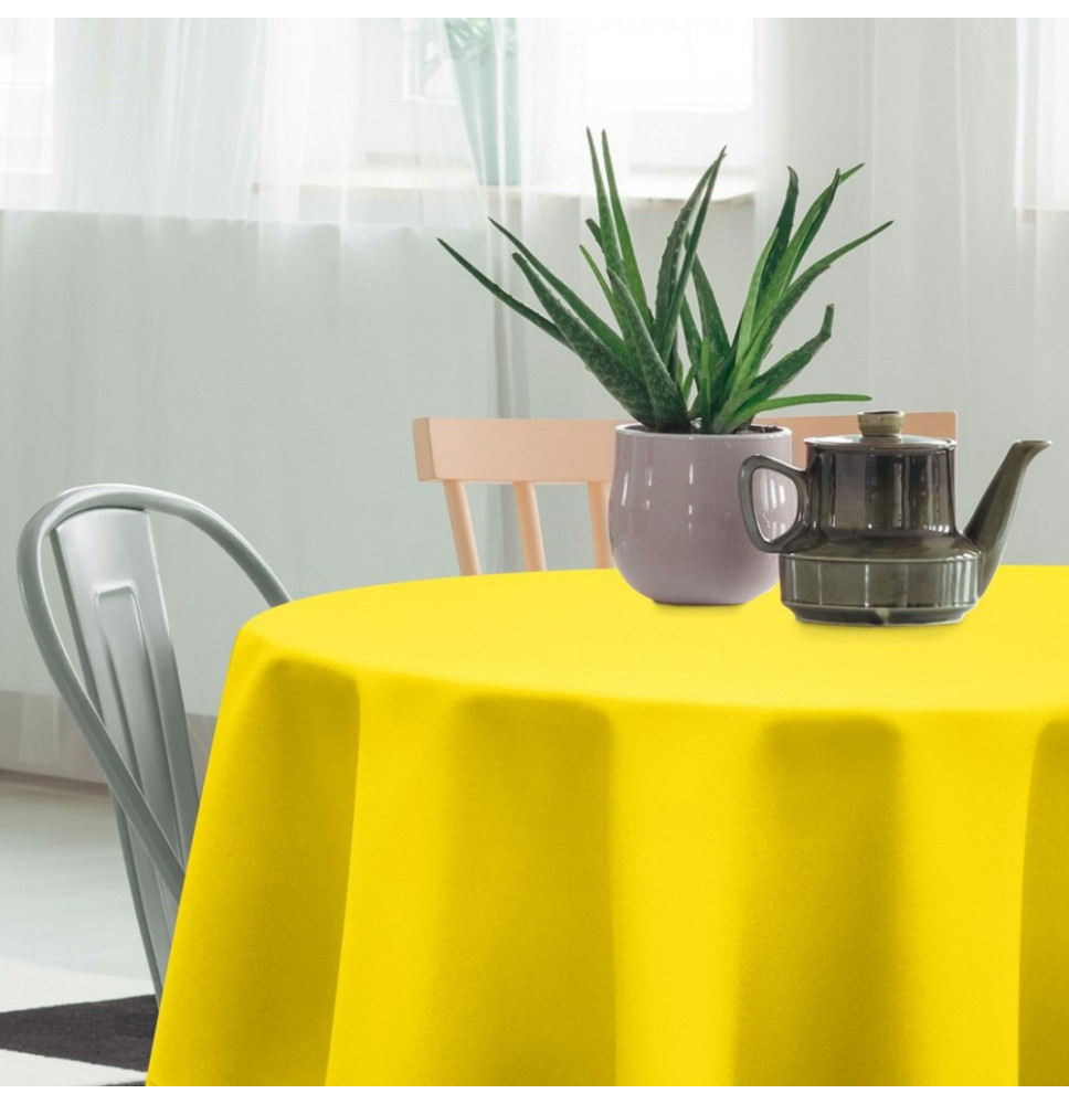 Kerek abrosz Standard Ø 140 cm sárga