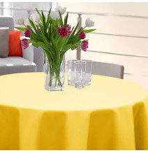 Kerek abrosz Standard Ø 140 cm pasztell sárga