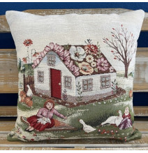 Párnahuzat gobelin 42x42 cm Chenille 1177