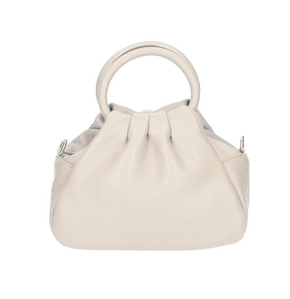 Bőr kézitáska 673 Made in Italy bézs