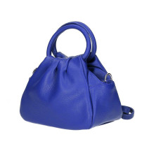 Bőr kézitáska 673 Made in Italy azúrkék