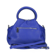 Bőr kézitáska 673 Made in Italy azúrkék