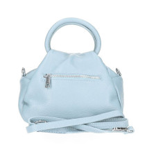 Bőr kézitáska 673 Made in Italy égszínkék