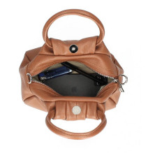 Bőr kézitáska 673 Made in Italy azúrkék