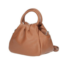 Bőr kézitáska 673 Made in Italy konyak