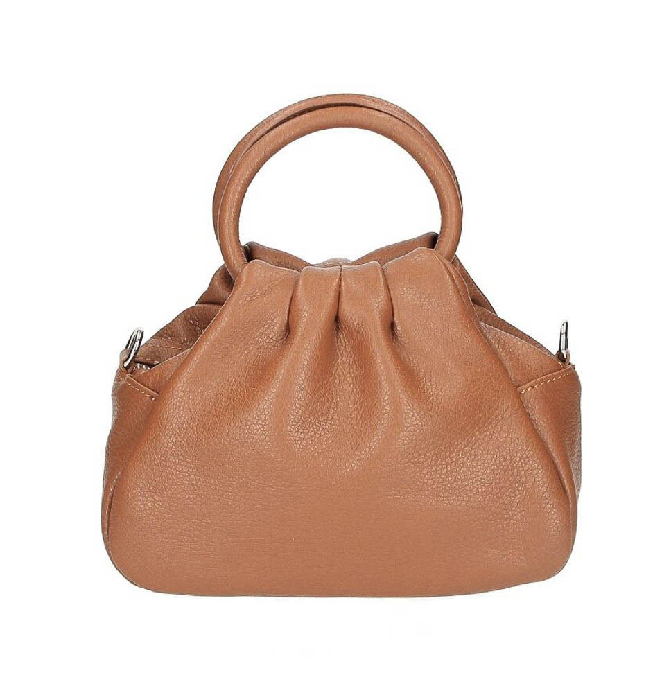 Bőr kézitáska 673 Made in Italy konyak