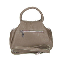 Bőr kézitáska 673 Made in Italy sötétszürke-barna