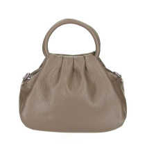 Bőr kézitáska 673 Made in Italy sötétszürke-barna